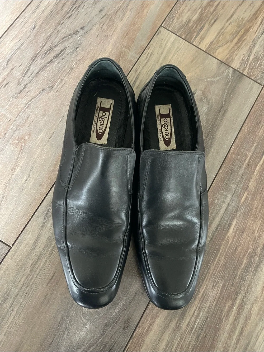 Black Leather Slip-On Dress Shoes Men’s Size US 10 (Eur 43)